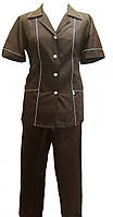 Костюм для горничной с брюками коричневый Atteks - 00809