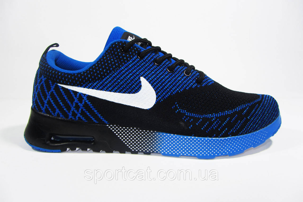 Чоловічі кросівки Nike Air Max Thea, текстиль, сині з чорним Р. 42