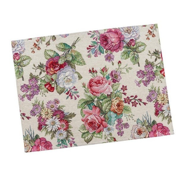 Серветка під тарілку на стіл гобеленова Букет квітів 34*44 см, фото 1