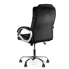 Крісло офісне комп'ютерне Soft-04, м'яке крісло з тканини, чорне, мікрофібра, фото 2