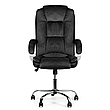 Крісло офісне комп'ютерне Soft-04, м'яке крісло з тканини, чорне, мікрофібра, фото 2
