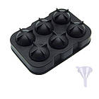 Форма силіконова для льоду Кульки 6 комірок 4.5см подвійна Ice Ball для віскі, фото 2