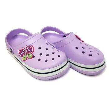 Крокси дитячі сабо для дівчинки фіолетові сабо LuckLine 3002-315