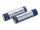 Акумулятор 14500 АА Keeppower 1,5В 1950 mAh з microUSB (Синій з білим), фото 5