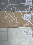 Рулонні штори Блекаут Секрет тканинні ролети з геометричним малюнком не пропускають світло, фото 3