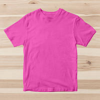 Чоловічі бавовняні рожеві футболки ОПТОМ. Базові однотонні майки під друк, нанесення без принта зі складу