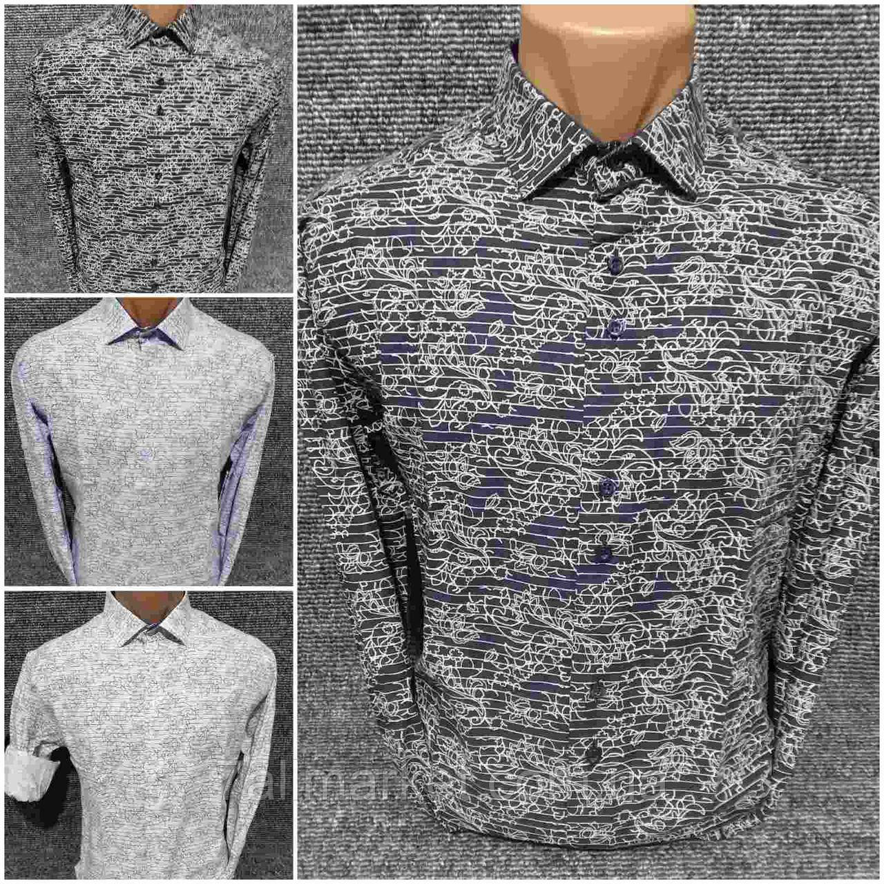 Сорочка чоловіча стрейчева, з довгим рукавом р-ри S-2XL (4кв) "ROLADA" недорого від прямого постачальника