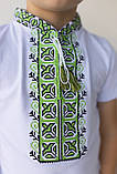 Вишиванка з коротким рукавом для хлопчиків "Дем'ян" зелені 92-152, фото 2