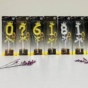 Свічки в торт з коронкою