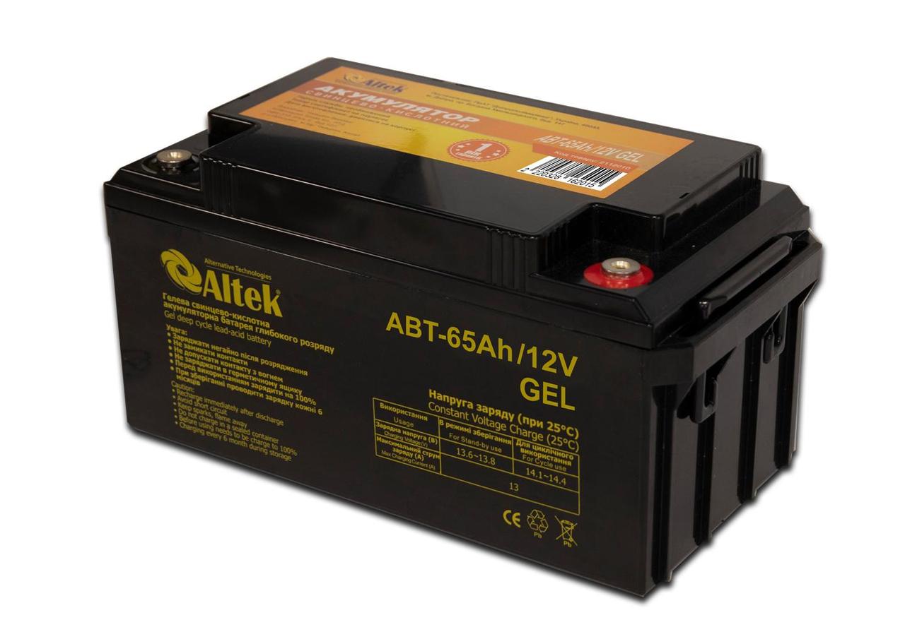 Акумулятор ALTEK ABT-65Аh/12V GEL, фото 1