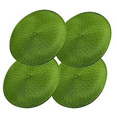 Комплект з 4-х круглих сервірувальних килимків Supretto, салатовий (7503-0001)