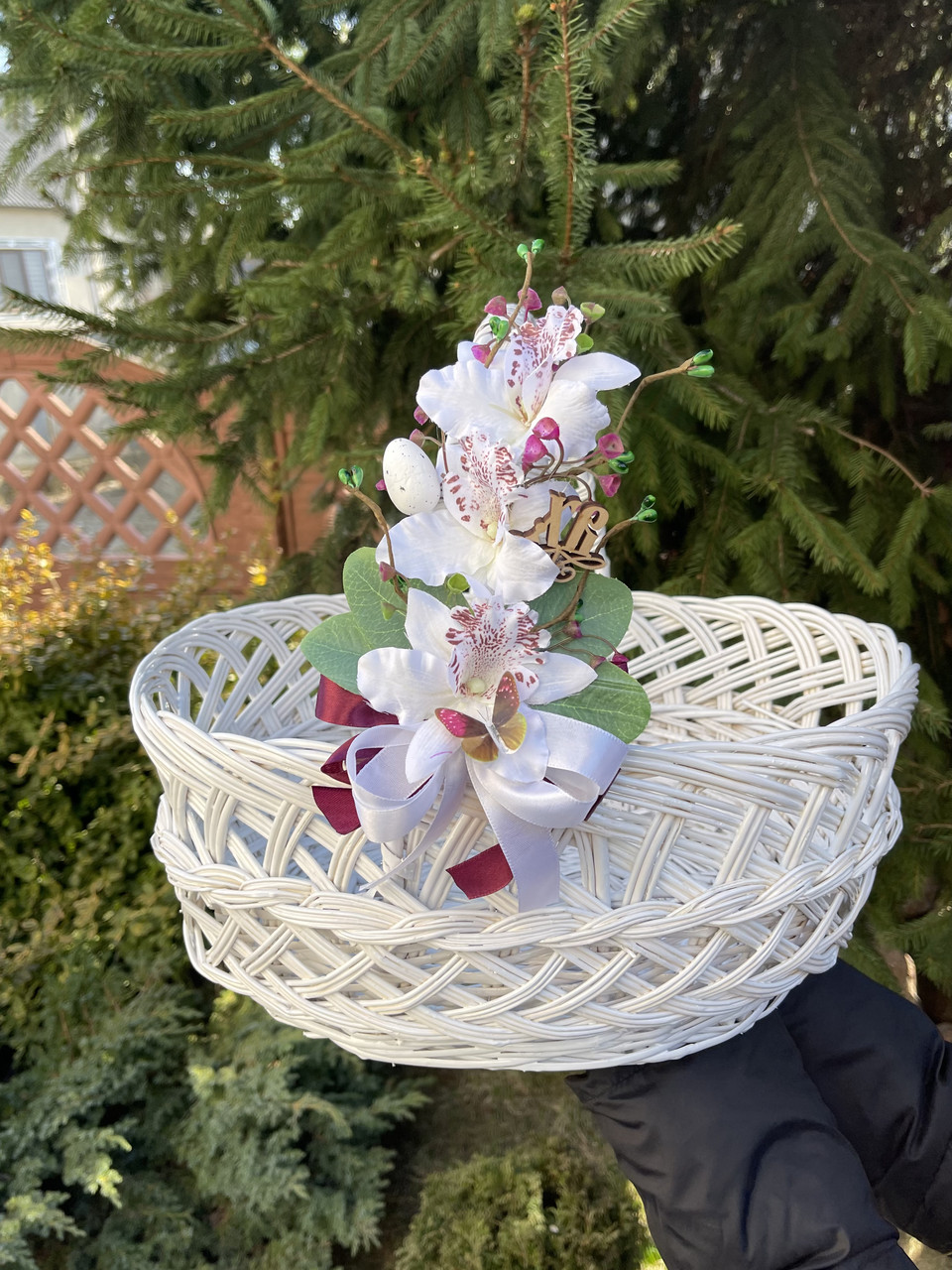 Пасхальна корзина із декором 💫