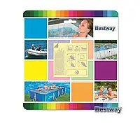 Самоклейки водостойкие Bestway 62091. Размер 6 х 6 см, 10 шт