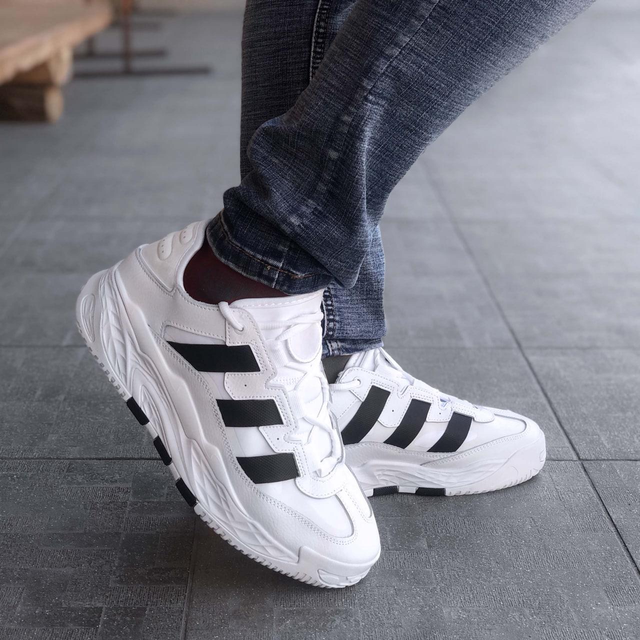 Кросівки чоловічі білі Adidas Niteball (05982)
