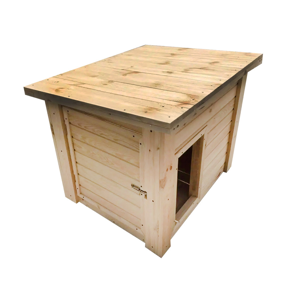 Дерев'яна будка для собаки "Омега" з дверцятами, що відкриваються (100*75*75 см)