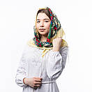 Хустка з шовковими тороками 80х80см Кремова, фото 3