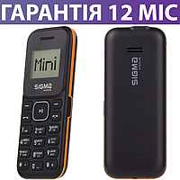 Мобільний телефон Sigma mobile X-style 14 Mini чорно-помаранчевий, кнопковий, з ліхтариком, сигма
