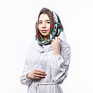 Хустка з шовковими тороками 80х80см Біла, фото 3