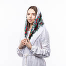 Хустка з шовковими тороками 80х80см Біла, фото 2