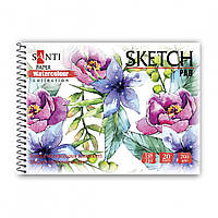Альбом для акварели SANTI "Flowers", А5, "Paper Watercolour Collection", 20 л, 200 г/м2 130497