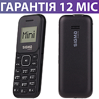 Мобільний телефон Sigma mobile X-style 14 Mini чорний, кнопковий, з ліхтариком, сигма