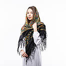 Українська хустка з тороками 120х120см Чорний, фото 3