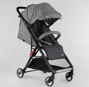 Прогулочная коляска JOY Kamelia с футкавер серая с черным