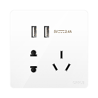 Розетка универсальная двойная с USB Xiaomi OPPLE K12 (K128502) White