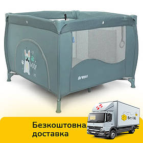 Дитячий ігровий манеж El Camino ME 1030 Arena Jade Green Len Сіро-м'ятний