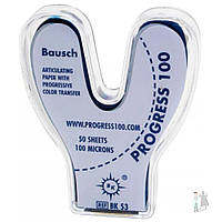 Bausch BK53 ( Бауш БК-53 ) 100μ Артикуляционная бумага синяя с прогрессирующим выделением цветов толщиной