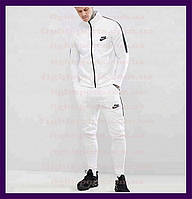 Спортивный костюм мужской Найк стильный на молнии качественный молодежный белый NIKE M