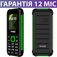 Мобільний телефон Sigma mobile X-style 18 Track чорно-зелений, кнопковий, сигма