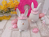 Статуетка із кераміки "Великодній кролик" h 16 см, фото 3