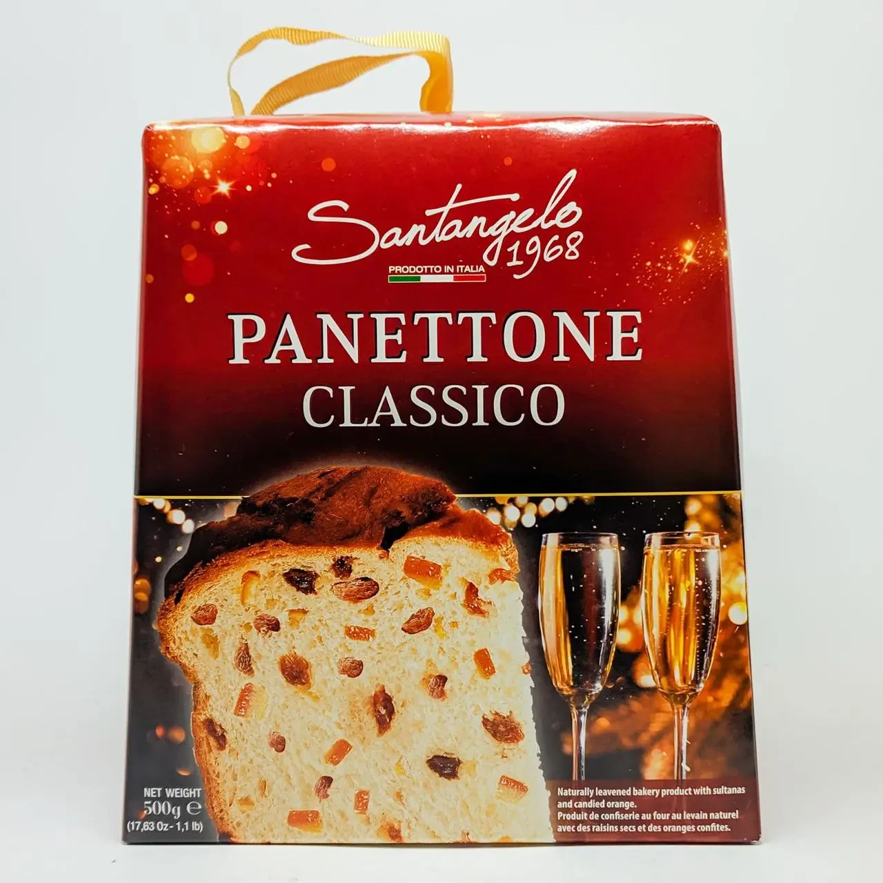 Панеттоне Panettone Santangelo tradizionale с цукатами и изюмом, 500г, 10шт/ящ - фото 2 - id-p842577960
