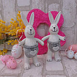 Статуетка із кераміки "Великодній кролик" h 17 см, фото 3
