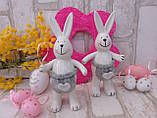 Статуетка із кераміки "Великодній кролик" h 17 см, фото 5