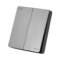 Выключатель двухклавишный Xiaomi OPPLE K12 (K121021A-H2) Grey