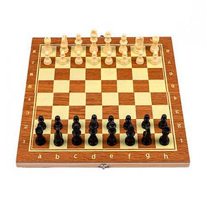 Настільна гра 3в1 шахи, шашки, нарди, 29х29см, дерево