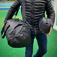 Мужская дорожная и спортивная сумка + косметичка / органайзер, эко кожа стильный и вместительный комплект