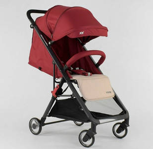 Прогулочная коляска JOY Kamelia с футкавер бордовая
