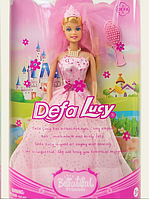 Кукла типа Барби невеста в розовом свадебном платье с фатой и аксессуарами высота 30 см от 3 лет