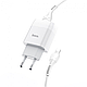 Мережевий зарядний пристрій Original Hoco C73A Lightning (2USB, 2.4A), Білий, фото 3