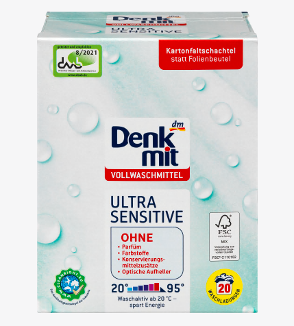 Дитячий гіпоалергенний пральний порошок DenkMit Ultra Sensitive, фото 1
