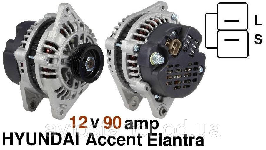 Генератор HYUNDAI Accent Coupe Elantra Lantra Tiburon, фото 1