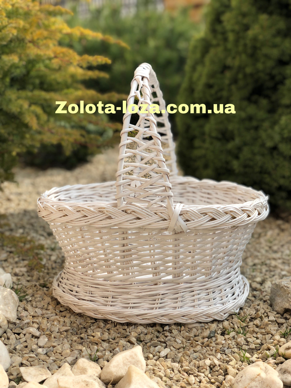 Корзина святкова пасхальна з лози. Арт:4059