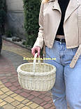 Плетена корзина з білої лози. Арт:3096, фото 2