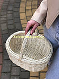 Плетена корзина з білої лози. Арт:3096, фото 3