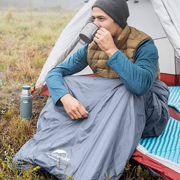 Літній найлегший спальний мішок Naturehike Lightweight Summer LW180 NH21MSD09, (15°C), M, світло-зелений