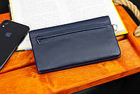 Темно-синій жіночий гаманець-клатч із натуральної шкіри із клапаном на кнопці ST Leather ST023, фото 9