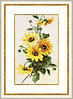 Набор для вышивания крестом ТМ Золотое Руно "Солнечные цветы. Блеск росы" БР-014